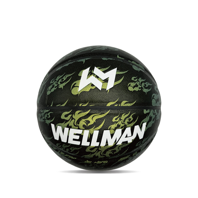 Panloob/panlabas na hygroscopicity pu makulay na naka -print na sports basketball ball