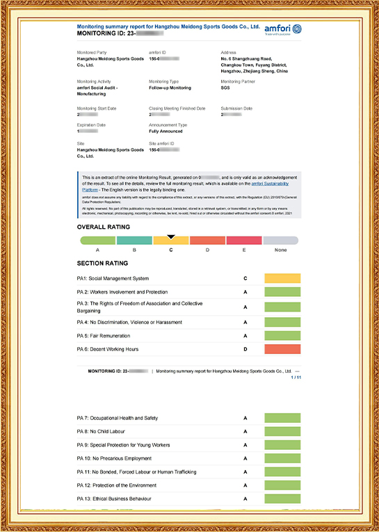 Mga sertipiko ng BSCI